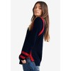 ellos Women's Plus Size Side Stripe Mockneck Sweater - image 3 of 4