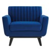 Engage Channel Tufted Performance Velvet Armchair Navy - Modway: Plush, Stain-Resistant & Rubberwood Legs - 3 of 3
