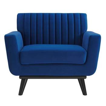 Engage Channel Tufted Performance Velvet Armchair Navy - Modway