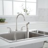 Double Handles 4 Holes Standard Kitchen Faucet Sink With Side Sprayer - 2 of 4