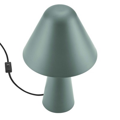 Green Metal Mushroom Adjustable Table Lamp