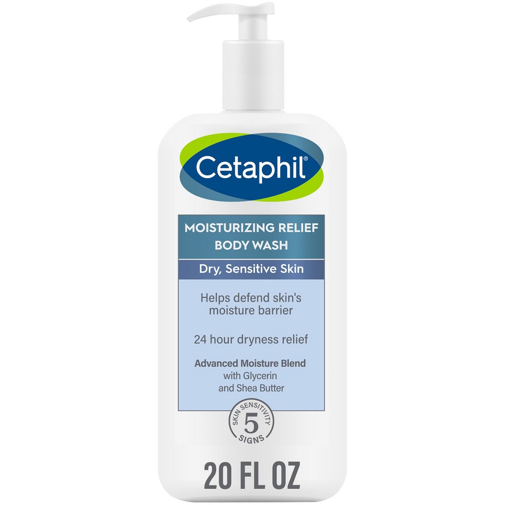 Photos - Shower Gel Cetaphil Moisturizing Relief Therapeutic Body Wash - 20 fl oz 