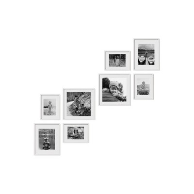 Haus and Hues Kendal Gallery Wall Frame Set with Real Glass and Mat