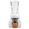 Crazy Skates Celebrity Art Roller Skates For Women And Girls - Classic High White Artistic Quad Skate - 3 of 4