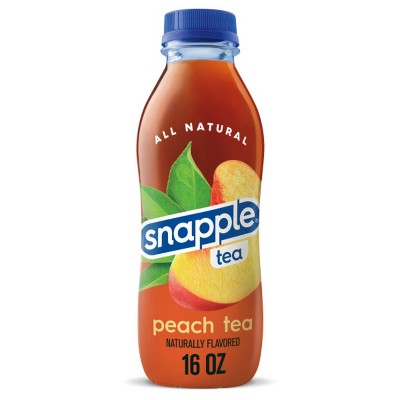 Snapple Peach Tea, 16 fl oz recycled plastic bottle, 6 pack