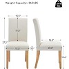 GustoWave Upholstered Dining Chairs Parsons Chair Set of 2, Dining Chair with Wood Legs, Linen Fabric Side Chair - 2 of 4