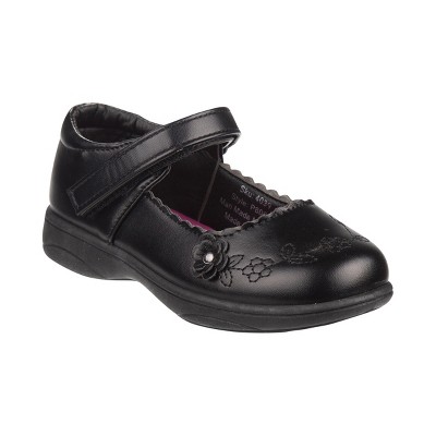 Petalia Girls' Toddler Floral Faux leather construction School Shoes