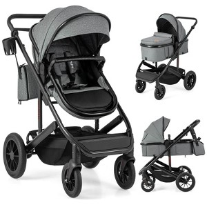 Infans 3-in-1 Newborn Stroller Folding Convertible High Landscape Toddler Stroller - 1 of 4