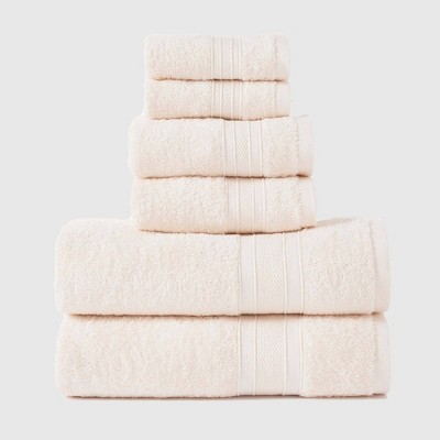 6pc Feather Touch Towel Set Linen - Trident Group
