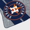 MLB Houston Astros Corner Logo Faux Shearling Blanket - 3 of 3