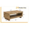 47.2" Rectangular Coffee Table with Storage Shelf,Modern MDF Mid-Century Minimalist Center Table for Living Room-Baofuwish - 4 of 4
