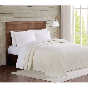 Truly Soft Twin XL Truly Soft Velvet Plush Blanket in Ivory - 1 of 4