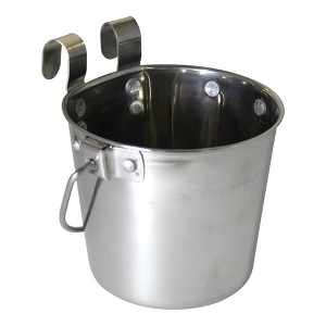 Stainless Steel Pail, Flat Sided Hook-On with Rivets - 1 of 3