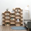 Honeycomb Bookshelf, Modular Bookshelf, Wall-Mounted Bookshelf, Shelving Unit, Suitable For Living Room, Study, Bedroom - 3 of 4