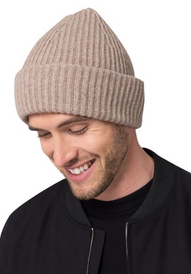 Style Republic Men's Merino/cashmere Blend Beanie - Nougat : Target