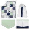 Sweet Jojo Designs Crib Bedding Set - Navy and Mint Woodsy - 4pc - 2 of 4
