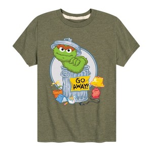 Boys' - Sesame Street - Oscar Go Away Short Sleeve Graphic T-Shirt - 1 of 4
