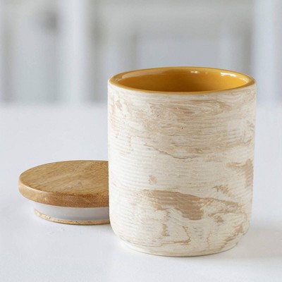 Vynxaria Sustainable Kitchen Storage Jar - Handcrafted Ceramic, 4.3" Height