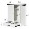 Gulches Dog Feeding Station with Hidden Bowls & Storage Cabinet for Medium Dogs - White - 4 of 4