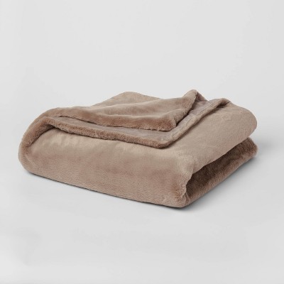 60"x80" Lush Faux Fur Bed Throw - Threshold™