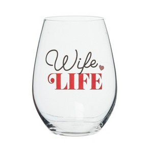 Totalee Gift Wife Life Glass Clear 18 oz - 1 of 2