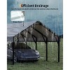 Metal Carport with Reinforced Frame and Steel Roof Outdoor Heavy Duty Garage All-Weather Car Shelter for Pickup, Boat, Car and Tractors - 2 of 4