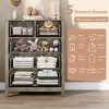 Garvee 5 Drawer Dresser for Bedroom, Tall Dresser with Deep Drawers, Metal Knobs, Modern Wood Grain Chests of Drawers for Entryway, Hallway - 4 of 4