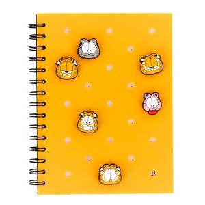 Inkology, LLC Garfield 160-Page Silicone Spiral Notebook With Pop Charms | 6 x 8 Inches - 1 of 4