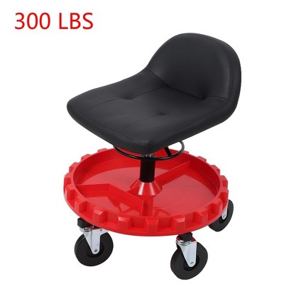300 LBS Mobile Rolling Gear Seat Height Adjustable 7.07"-9.04" With Spinning Gear Tray