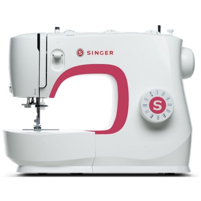 Singer MX231 Sewing Machine with Convenient Built In Needle Threader, 97 Stitch Applications, and Automatic 1 Step Buttonhole, White