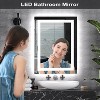LED Bathroom Mirror 24x32 Inches, Black Frame with Front/Back Lights, 3 Color Temperatures, Anti-Fog, Wall Mounted Vanity Mirror - 3 of 4