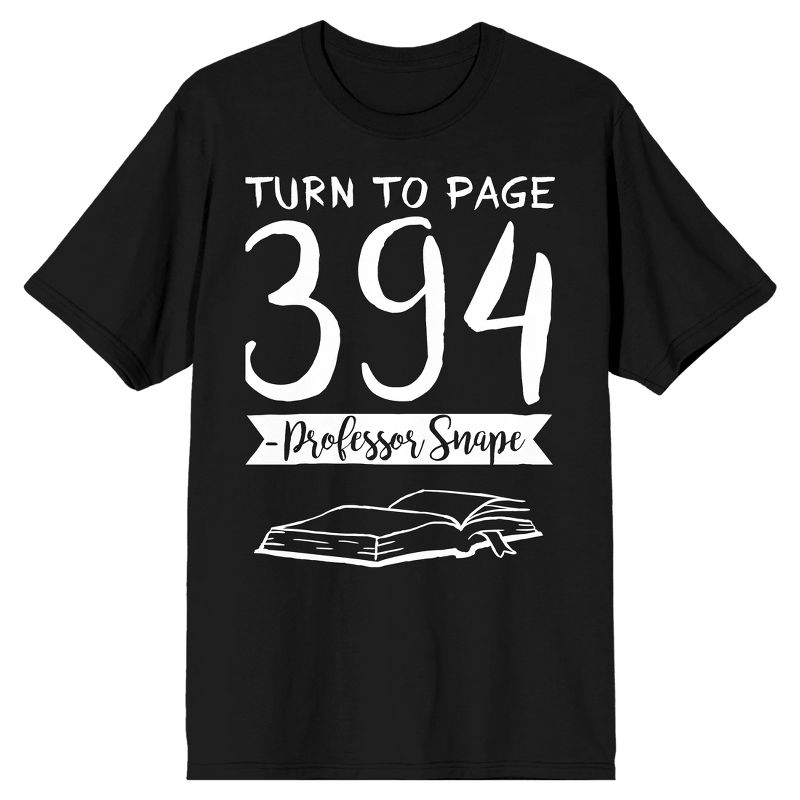 Harry Potter Turn to Page 394 Men's Black T-shirt, 1 of 4