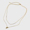 14K Gold Dipped Initial Bubble Multi-Strand Pendant Necklace - A New Day™ Gold - 3 of 4