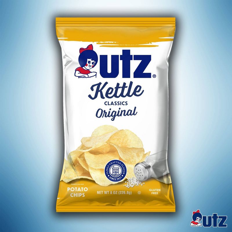 Utz Kettle Classics Original Kettle Cooked Potato Chips - 8oz, 4 of 6