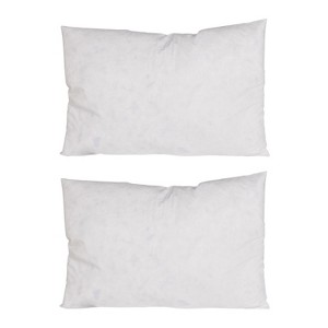 Storied Home 25" x 17" Duck Feather Down Pillow Insert, Set of 2 - 1 of 4