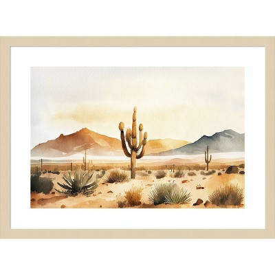 Through the Desert II 25" Brown Framed Graphic Art Print