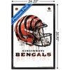 Trends International NFL Cincinnati Bengals - Drip Helmet 20 Framed Wall Poster Prints - 3 of 4