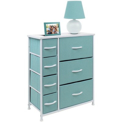 Sorbus Dresser with 7 Drawers - Storage Chest Organizer with Steel Frame, Wood Top, Handles, Fabric Bins