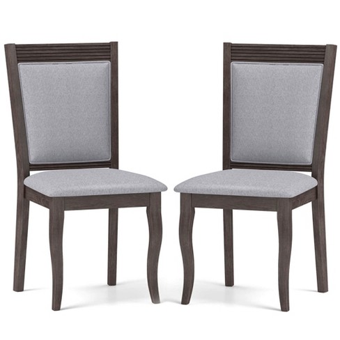 Costway Wood Dining Chairs Set of 2/4 with Rubber Wood Frame Padded Seat High Backrest - image 1 of 4