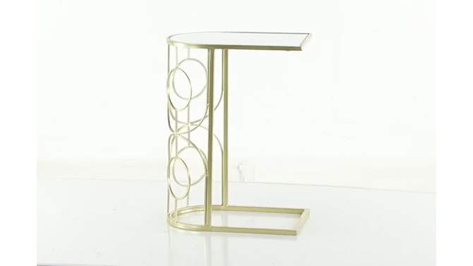 Contemporary Mirrored Accent Table Gold - Olivia &#38; May, 2 of 8, play video