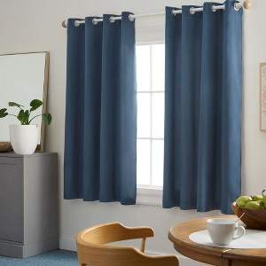 TOWN & COUNTRY BASICS Bertram Solid Linen Texture Indoor Curtains - 1 of 4