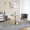 APRILSOUL Modern dining chair, iron tube golden color legs, velvet and comfortable backrest, for dining room, living room, cafe,set of 2 - 2 of 4