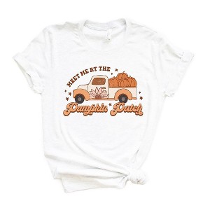 Simply Sage Market Women's Meet Me Pumpkin Patch Colorful Short Sleeve Graphic Tee - 1 of 2