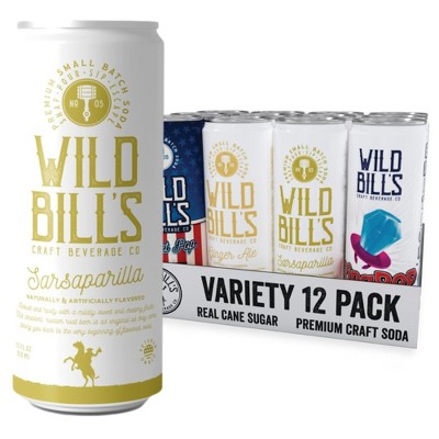 Wild Bill's Craft Soda Olde Fashioned Variety Pack - 12 Fl Oz Can (Pack of 12)