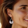 Ross-Simons Mother-Of-Pearl Bali-Style Teardrop Earrings in Sterling Silver - 2 of 4