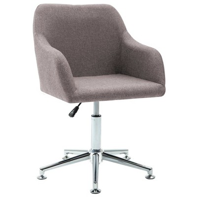 vidaXL Swivel Dining Chair Kitchen Chair Office Chair Dining Chair Living Room Home Taupe Fabric