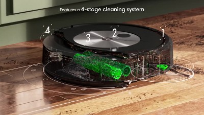 Robot aspirador - IROBOT Roomba Combo, 30 W, 100 min, Plata