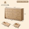 SinCiDo 8 Drawer Dresser for Bedroom, 56" Wide Mid Century Modern Dresser, Wood Chest of Dressers with Diamond Panel Decoration - 3 of 4