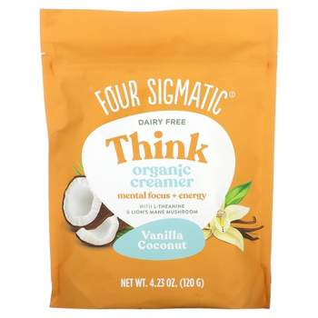 Four Sigmatic Organic Creamer, Dairy Free, Vanilla Coconut, 4.23 oz (120 g)