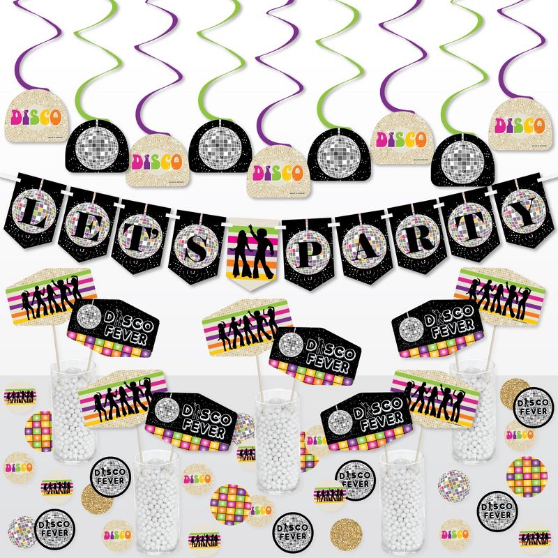 Big Dot of Happiness 70’s Disco - 1970s Disco Fever Party Supplies Decoration Kit - Decor Galore Party Pack - 51 Pieces, 1 of 9